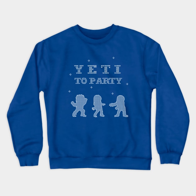 Yeti to party - fun christmas sweater Crewneck Sweatshirt by CottonGarb